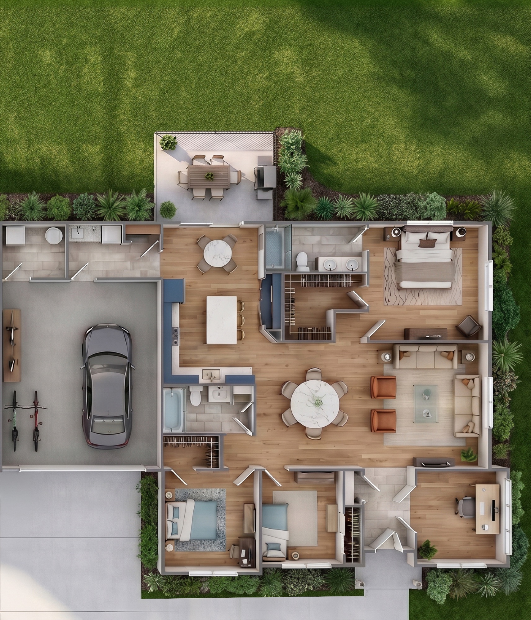 Floor plan of a Chippewa Heights patio home
